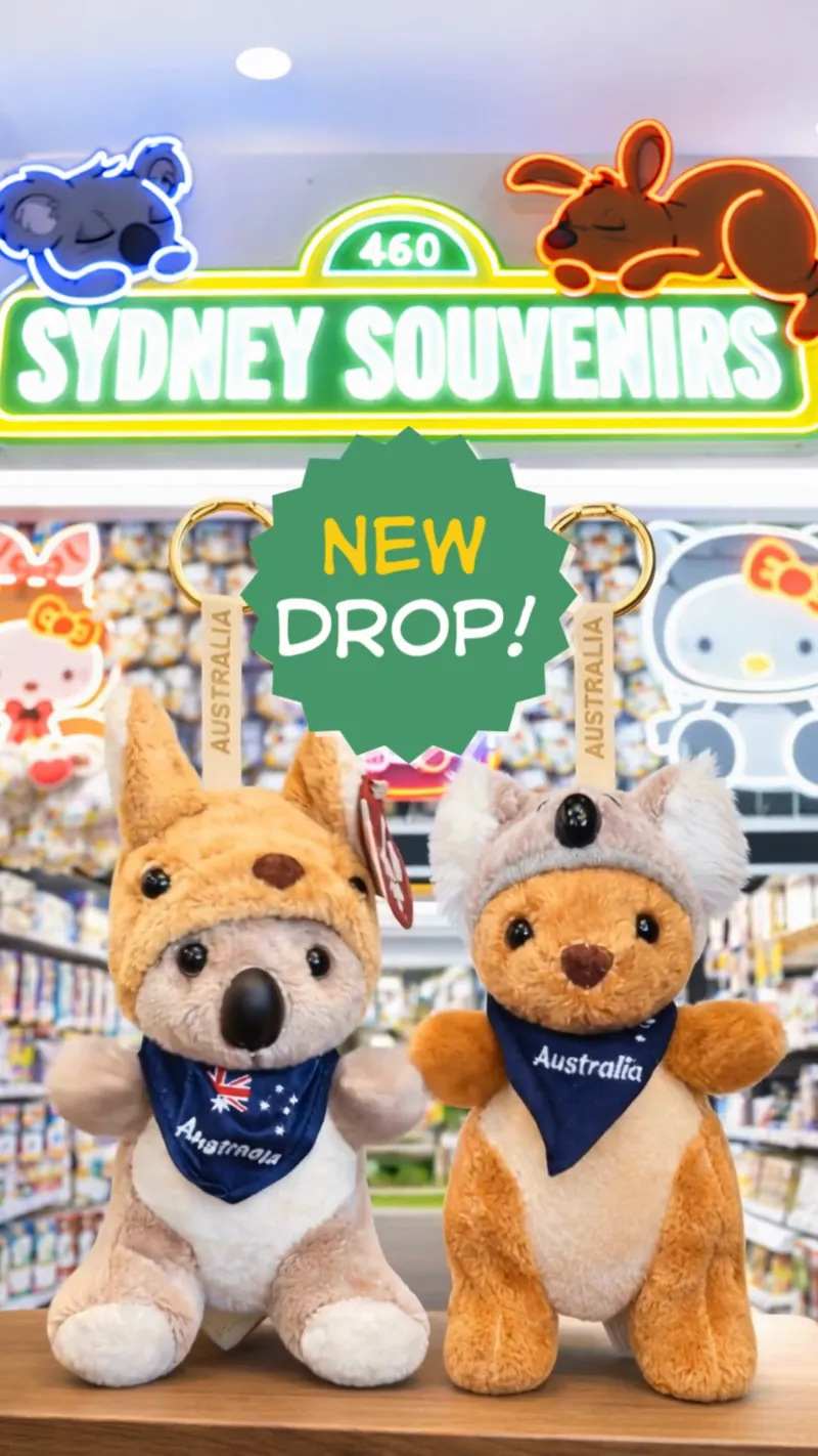 Social post announcing a new drop of plush toys at 460 Sydney Souvenirs