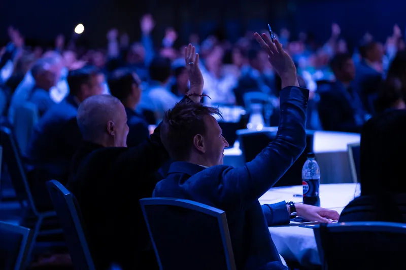 Audience asking a question during the APN summit