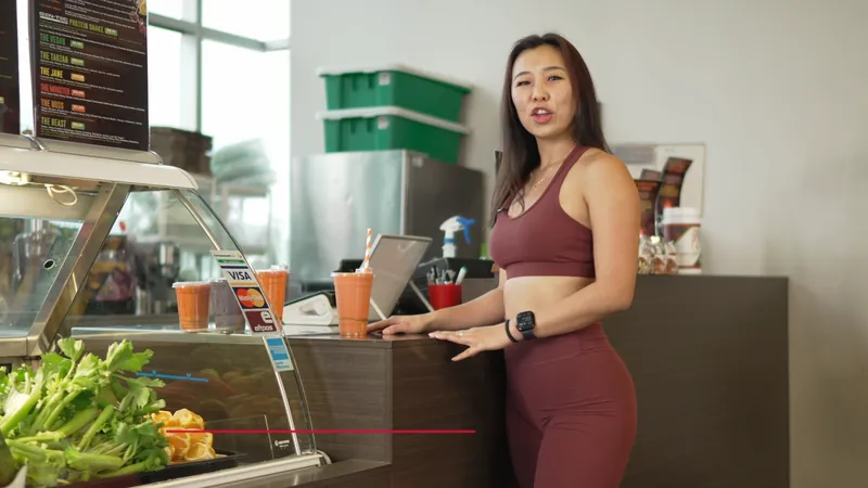 Ishaks team member filmed in a cafe kitchen