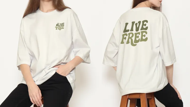 Olive Tree Cafe staff tees with the logo on the front and a slogan on the back
