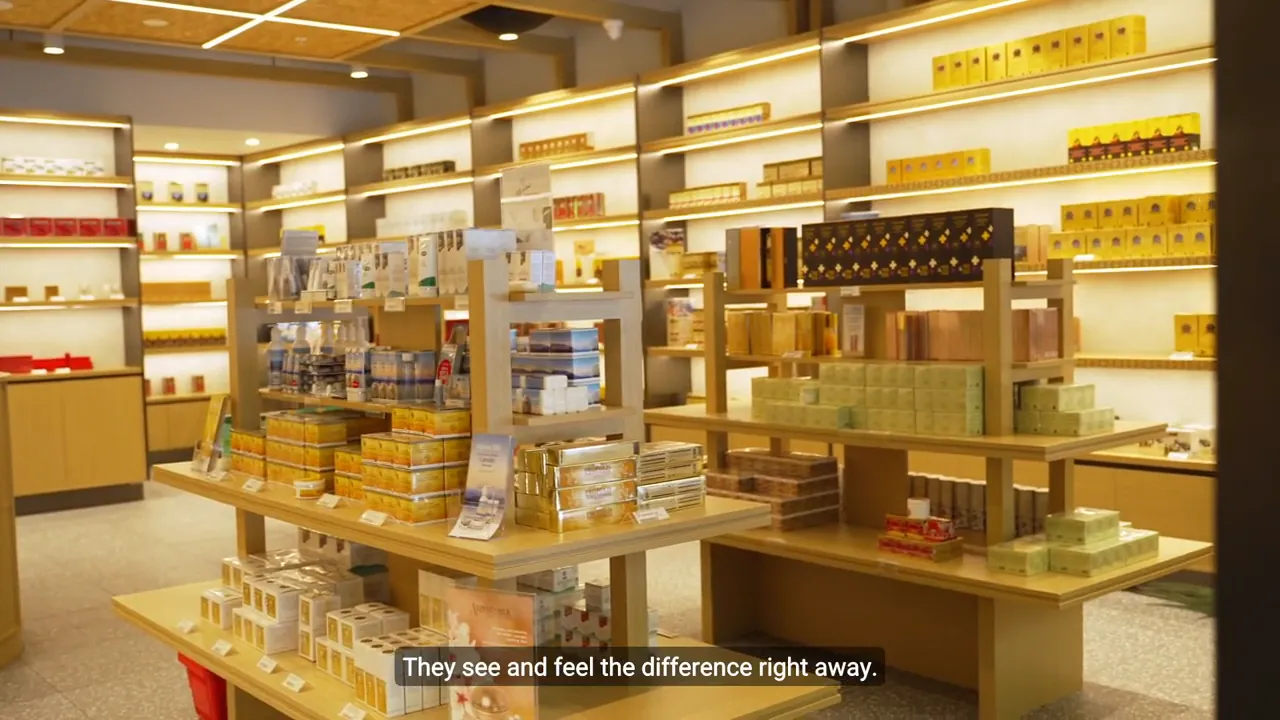 Frame from the Sinicare brand film
