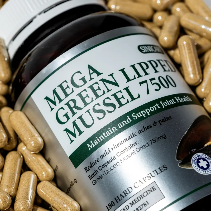 Sinicare green-lipped mussel capsules product shot